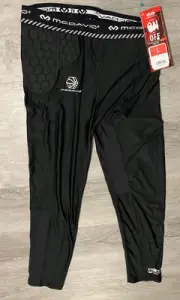 NWT McDavid Mens Hex Basketball Compression 3/4 Tights Hip Tail Pads Black Men L