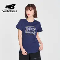 在飛比找蝦皮商城優惠-【New Balance】NB短袖上衣_女性_深藍色_WT2