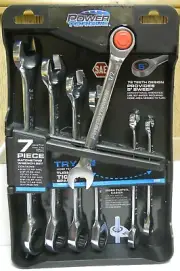 Power Torque 7 Piece Ratcheting SAE Wrench Set GM4729