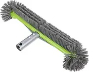 Abaodam Heavy Duty Pool Cleaning Brush with Reinforced Aluminium Back Long Handle Scrub Brush for Inground and Above Ground Pools Versatile and Algae Brushes