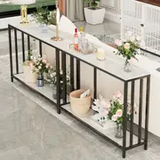 Fin 1.2M Ultra Long Sofa Behind Table Slim Marble Entryway Console Table Foyer Table
