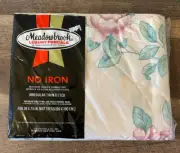 Vintage Meadowbrook Sheet Luxury Percale Irregular Twin Fitted Floral USA NEW