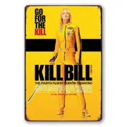 Tin Sign Kill Bill Volume Go For Film Quentin Tarantino Rustic Look Decorative