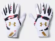 Under Armour Men's UA Yard Stars & Stripes Baseball Batting Gloves 1355552-100