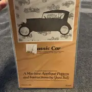 Yours Truly Machine Applique Pattern "Classic Car" #3051 UNCUT 1978