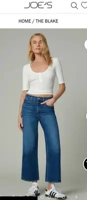 New $188 Joe’s Heirloom Jeans THE BLAKE W RAW HEM NO PRESSURE 31 SP23 Flare