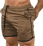 [EVERWORTH] Men's Gym Workout Boxing Shorts Running Short Pants Fitted Training Bodybuilding Jogger Short