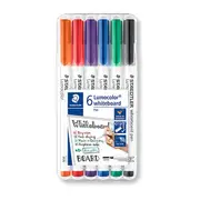 Staedtler Lumocolour Whiteboard Markers Box Of 6 Assorted