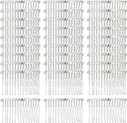 Lawie 30 Pack Bulk 15 Teeth Silver Gold Black Metal Side Hair Combs Wire Twist Slide Hair Clips Wedding Bridal Veil Combs Decorative Headpiece French Twist Updo Bun Accessories for Women (Silver)