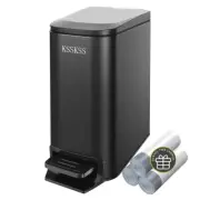 Small Bathroom Trash Can with Soft Close Lid, 6L / 1.6 Gallon Stainless Steel Ga