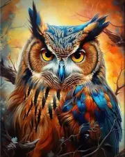 Paint by Numbers Kit DIY Painting Acrylic Paints Home Decor Wall Art Owl