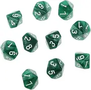 Dickly Set of 10 Unique Ten-Sided Dice for RPG and Party Games