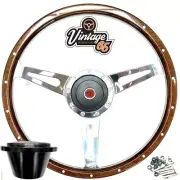 Steering Wheel & Boss Fitting Kit Horn Press 16" Wood Rim For MG MGB GT Midget (for: MG)