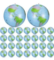 5 Pack Inflatable Globe Blow up World Earth Beach Ball Geogrophy Toy