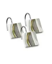 Shell Rummel Designed Sandstone Shower Hooks, 12-Pack, Grey