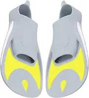Swimming Training Fins, Compact Lightweight Flippers 33-34 XXS:492g, Soft Adjustable Swim Gear Kids Adults, Comfortable Pool Accessories for Diving Surfing Freediving Travel
