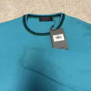 G/Fore Golf Crewneck Pullover Sweater Teal Green Wool Mens Size Medium $225 NWT