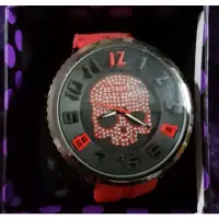 在飛比找蝦皮購物優惠-骷髏頭 造型手錶 紅色