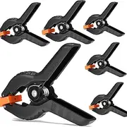 9 Inch 6PCS Large Spring Clamp Set - Nylon Plastic Clips Heavy Duty Clamp With Flexible Jaw Pad and Anti-slip Handles for Woodworking Backdrop Studio Photo Craft DIY Art
