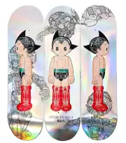 BAIT x Astro Boy Skateboard Deck 3 Piece Set (silver)