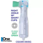 Dental Disposable Prophy Angles Clear Soft Green Short Cups 90° Latex Free 100's