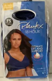 New Womens Playtex 18 Hours True Support Blue Velvet Wireless Brassiere Bra 42C