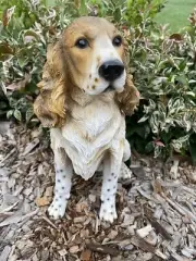 SPRINGER SPANIEL DOG ANIMAL GARDEN STATUE ORNAMENT FIGURINE SCULPTURE