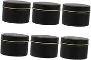 KALLORY 6Pcs 4 Tinplate Storage Canisters Sealed Design for Tea Candy and Scented Candles Durable and Moisture Present Boxes for Kitchen and Craft Use