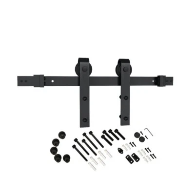Schlage 6'6" Matte Black J Strap Barn Door SC-SD10-66-622-JSTP