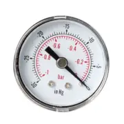 Vacuum Gauge for /Fuel Oil /Water 40mm 0/30"Hg & 0/-1 Bar 1/8" BSPT Back