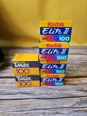 New 6 Roll Lot 4 Kodak Elite 100 Slide film And 2 Tmax 100 B&W 1999 1997 Exp