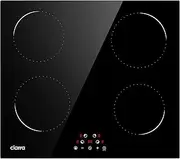 Ciarra CABBIH4-C 4 Zone Built-in Induction Cooktop Hob 60 cm Induction Plate Touch Operation with 4 Plates 9 Power Levels Timer 6000 W