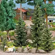 Busch 6395 - 1/87/H0 Fichtenwald-Set - New