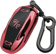for Tesla Key fob Cover,with Keychain,Protection case fit Model 3