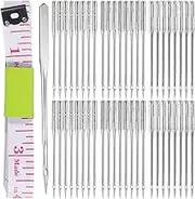 91 Pieces Sewing Machine Needles, Universal Needles, Size 90/14, 100/16, 110/18, Regular Tip Overlock Needles, Sewing Machine Needle Set, for Denim Leather Fabric, Household Sewing Machine