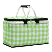 Cooler Bag Picnic Folding Basket Foldable Insulated Hamper Large Cool Bag