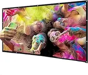 Screen 16:9 Metal Anti Light Curtain 120 133 Inches Home Outdoor Office Portable 3D HD Projection Screen Projection Screens(120 inch)