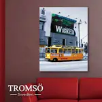 實木棉布無框畫 美國巴士【TROMSO】/ W39 60X80CM 台灣現貨 壁畫 城市 相框 【H0309020】