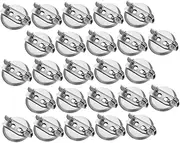 [COHEALI] 50pcs Brooch Tray Decor Tray Jewelry Accessories Trinket Tray Dome Brooch Blank Lapel Pin Bezel Iron Silver Breastpin Tray Brooch DIY Material Safety Breastpin Base Hemming Disc