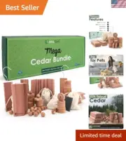 Cedar Blocks for Clothes Storage Mega Bundle Box - Cedar Hangers x20, Balls x...