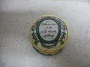 Halcyon Days Enamels Trinket Box "Where'ere I Be, I'll Think of Theey