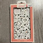 Sonix Apple iPhone 14 Plus Case - Confetti White/Black/Tan/Gold NEW