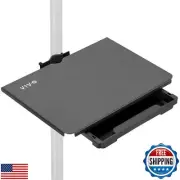 VIVO Steel 14 x 10 inch Pole Mount Shelf with Drawer for TV Cart, Speaker Sta