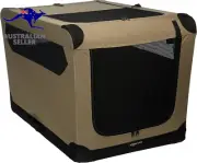 2-Door Collapsible Soft-Sided Folding Travel Crate Dog Kennel, Large, 60 X 60 X