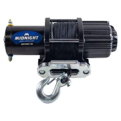 Viper Midnight ATV Winch Kit 4500 lb With 50 ft Black Synthetic Rope With Mount