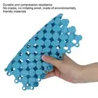 (Blue)6Pcs 20x20cm NonSlip Splicing Interlocking Floor Mat For Kitchen Bathro H