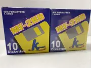 2 Packs of IBM Formatted 1.44MB 10 Pack Diskettes MF-2HD 1 NISB & 1 NIOB