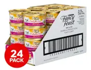 24 x Fancy Feast Delights w/ Cheddar Wet Cat Food Chicken & Cheddar Cheese 85g