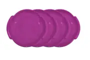 Superio Round Snow Saucer Sled 4 Pack Fuchsia Pink 24" Disc for Kids and Adults