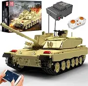 Mould King 20037 MOC Tank Building Blocks Model, Technik Challenger 2 Main Battle Tank Model, Remote Controlled Main Battle Tank RC Clamping Blocks Kit (1129+ PCS)